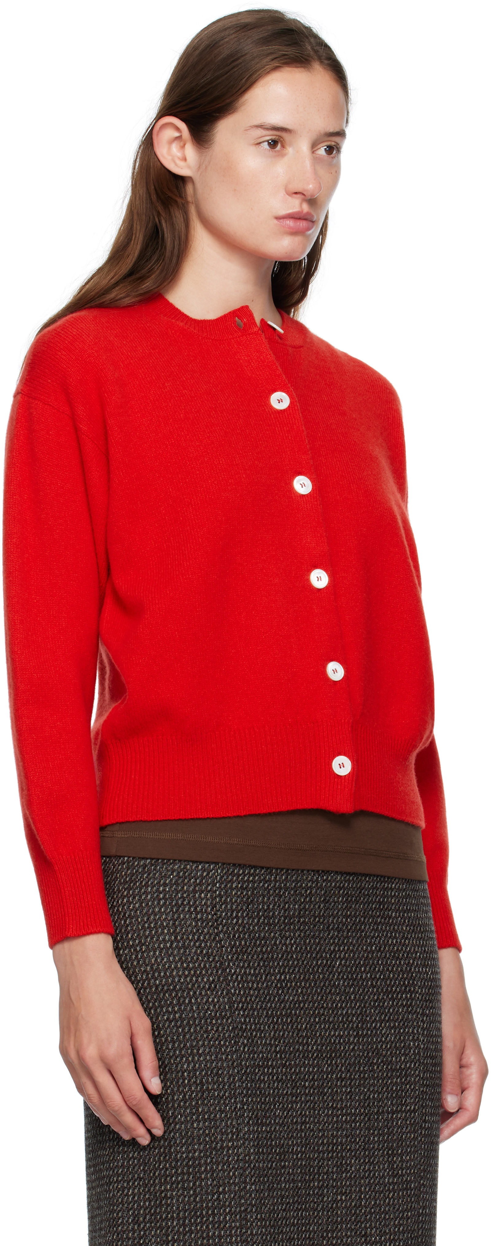 Red Ada Crewneck Cardigan — Image 3