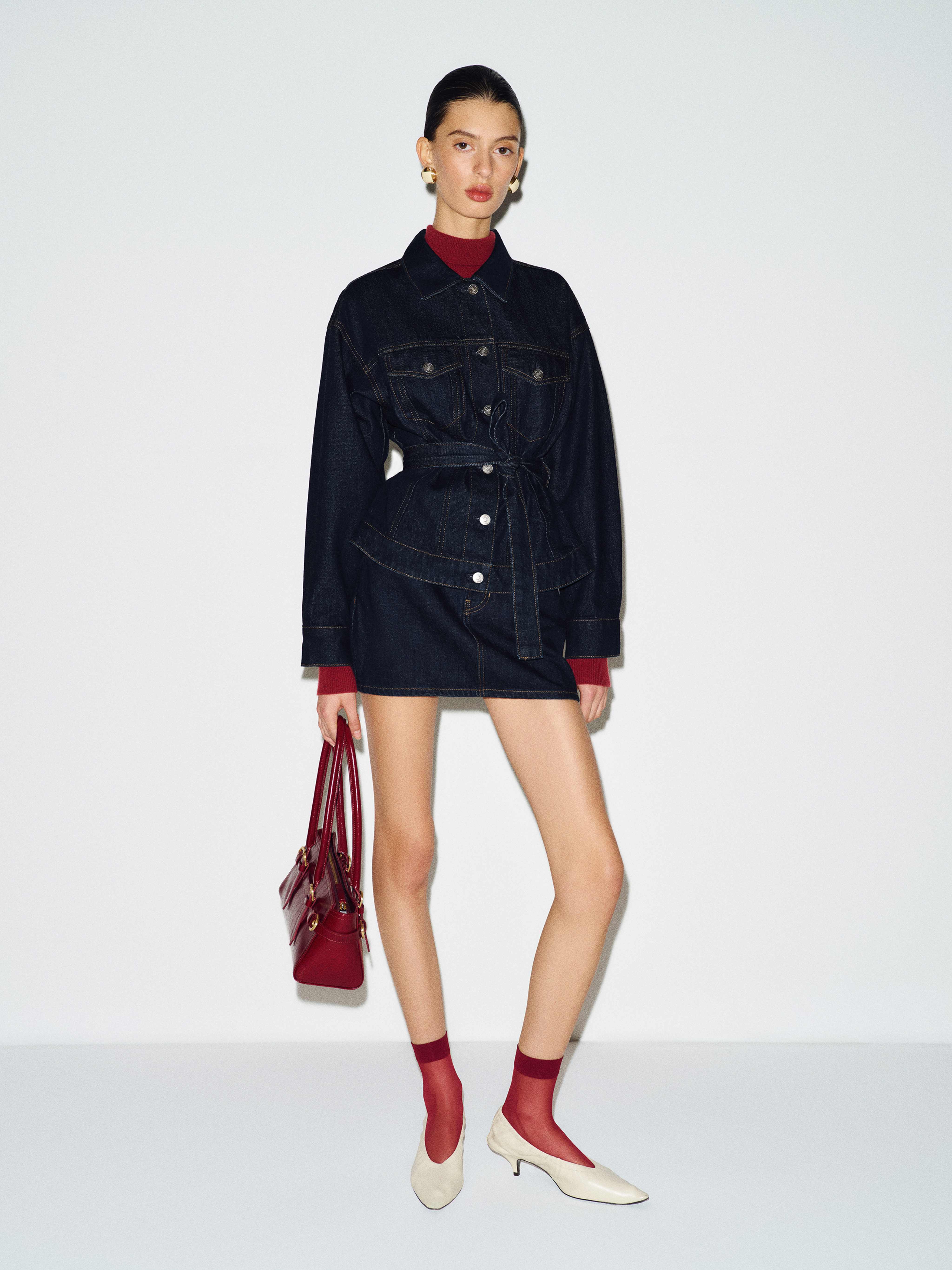 Taylor Belted Denim Jacket, image 5 of 6