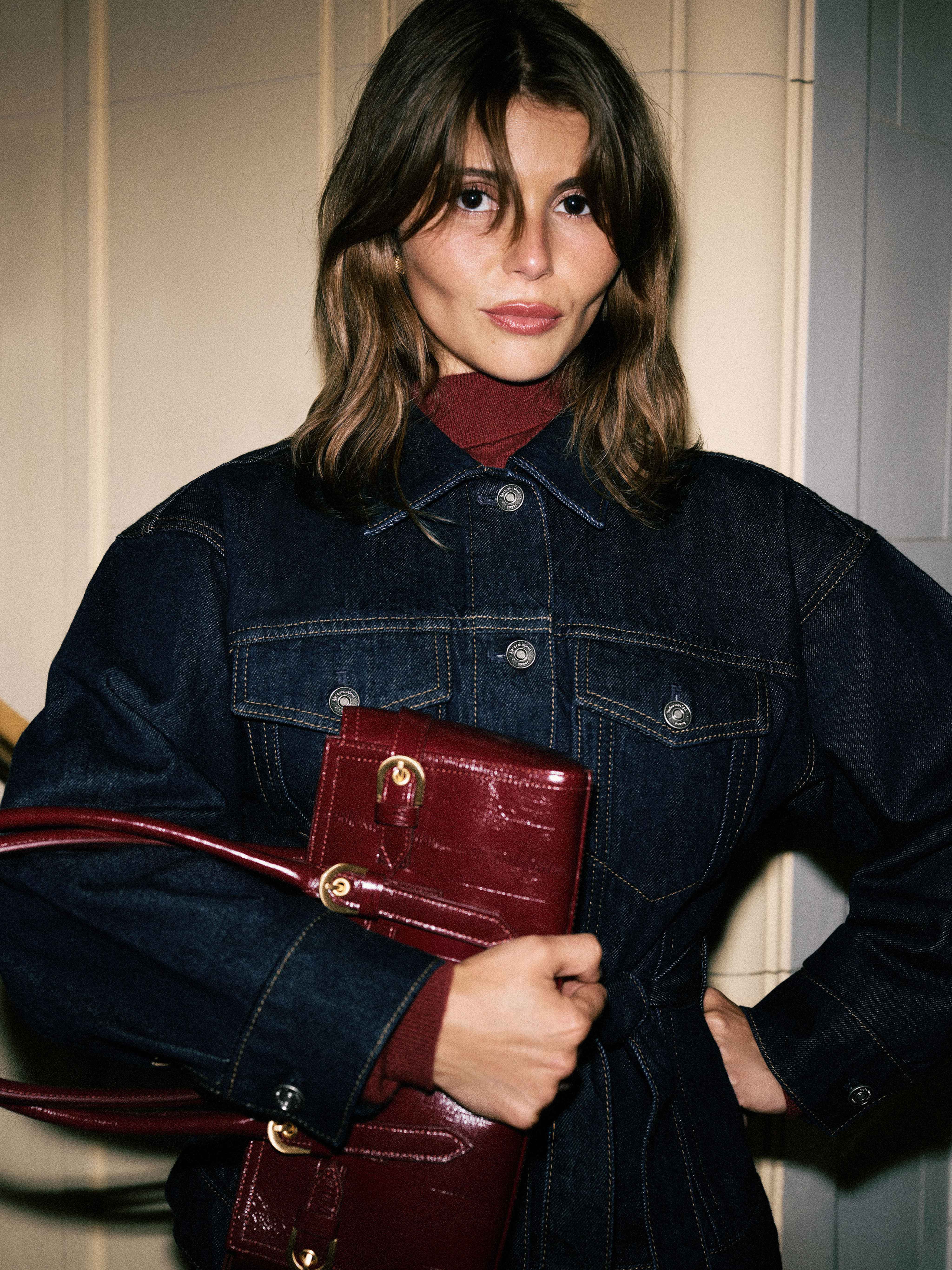 Taylor Belted Denim Jacket, image 2 of 6